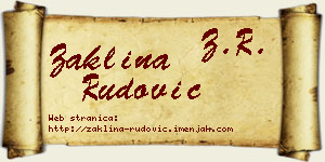 Žaklina Rudović vizit kartica